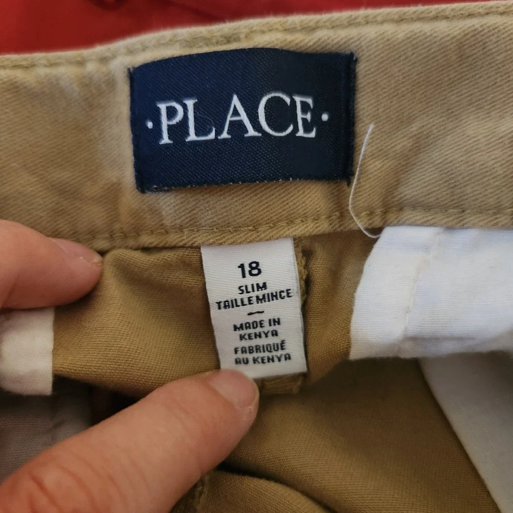 Children's Place Girls Pants Size 18 Slim Uniform 100% Cotton